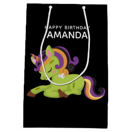 Cute Frankenstein Unicorn Halloween Birthday