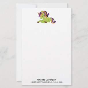 Cute Frankenstein Unicorn Halloween Brevpapper