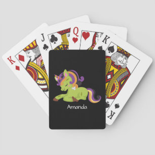 Cute Frankenstein Unicorn Halloween Casinokort