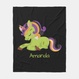 Cute Frankenstein Unicorn Halloween Fleecefilt