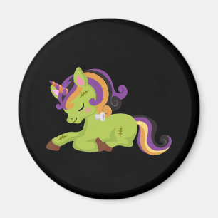 Cute Frankenstein Unicorn Halloween Magnet