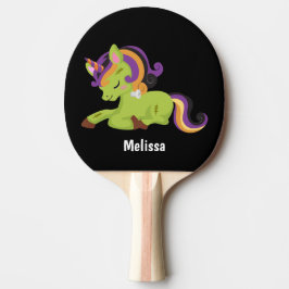 Cute Frankenstein Unicorn Halloween Pingisracket