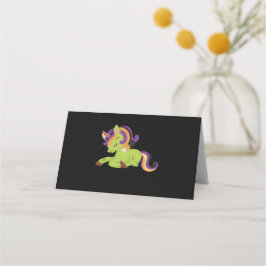 Cute Frankenstein Unicorn Halloween Placeringskort