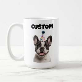 Cute Fransk Bulldog Anpassningsbar Birthday Kaffemugg