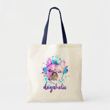 Cute Fransk Bulldog Ansikte Rosa Blue Dogahol