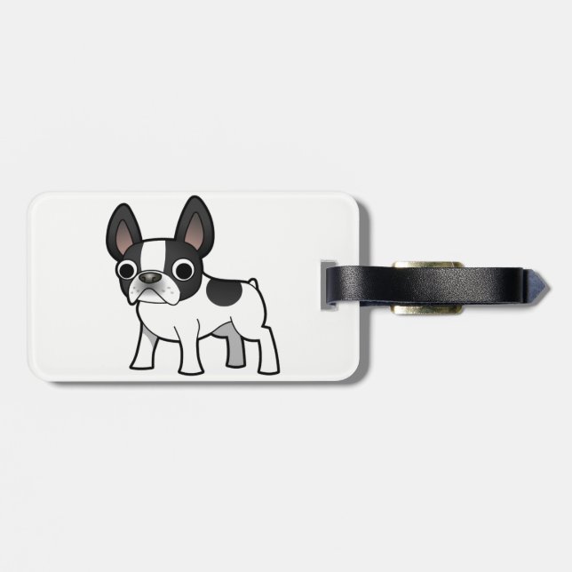 Cute Fransk Bulldog Bagagebricka (Baksida Vågrät)
