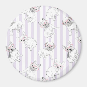 Cute Fransk Bulldog/Boston Terrier Magnet