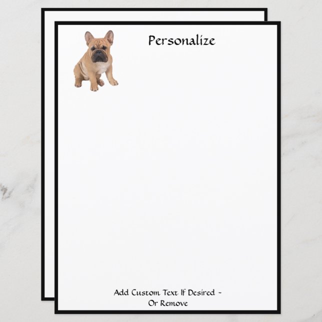 Cute Fransk Bulldog Djurälskare Personlig (Fram/baksida)