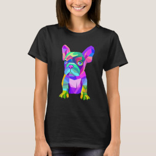 Cute Fransk Bulldog, Färgad Hund aveln Design T Shirt