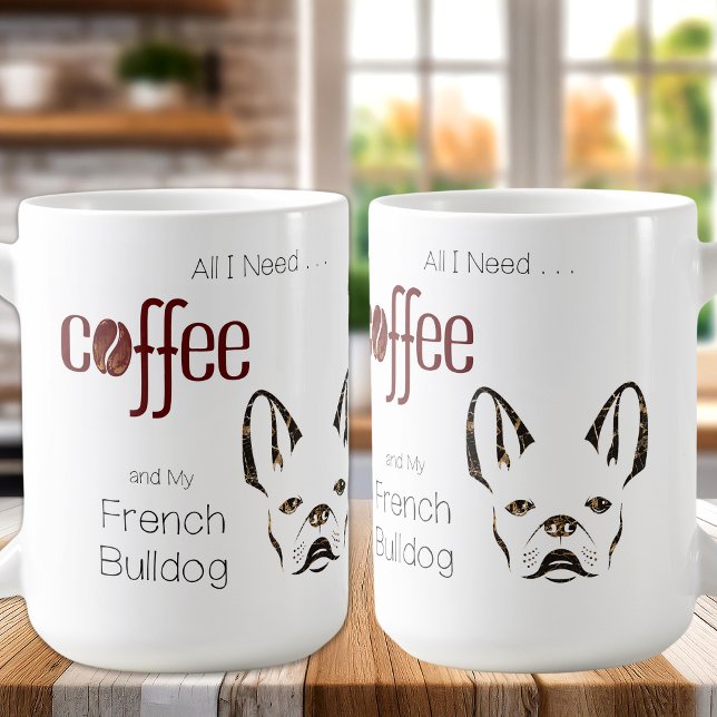 Cute Fransk Bulldog Frenchie Chic Hund älskare Kaffemugg (Skapare uppladdad)
