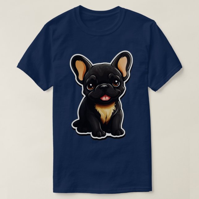 Cute Fransk Bulldog Frenchie Hund älskare Funny 7 T Shirt (Design framsida)