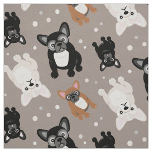 Cute Fransk Bulldog Frenchies Anpassningsbar Färg Tyg