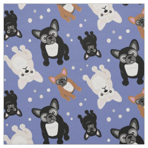 Cute Fransk Bulldog Frenchies Anpassningsbar Färg Tyg