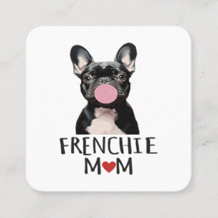 Cute Fransk bulldog Fyrkantigt Visitkort