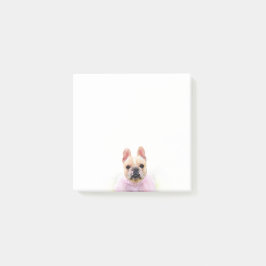 Cute Fransk Bulldog Glam Frenchie Illustration Post-it Block