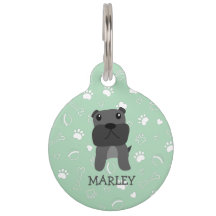 Cute Fransk Bulldog Hund Namn Pet ID T