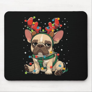 Cute Fransk Bulldog i julklapp Ljus Musmatta