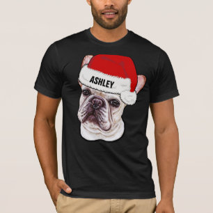 Cute Fransk Bulldog jul Hat Big Hund Big T Shirt