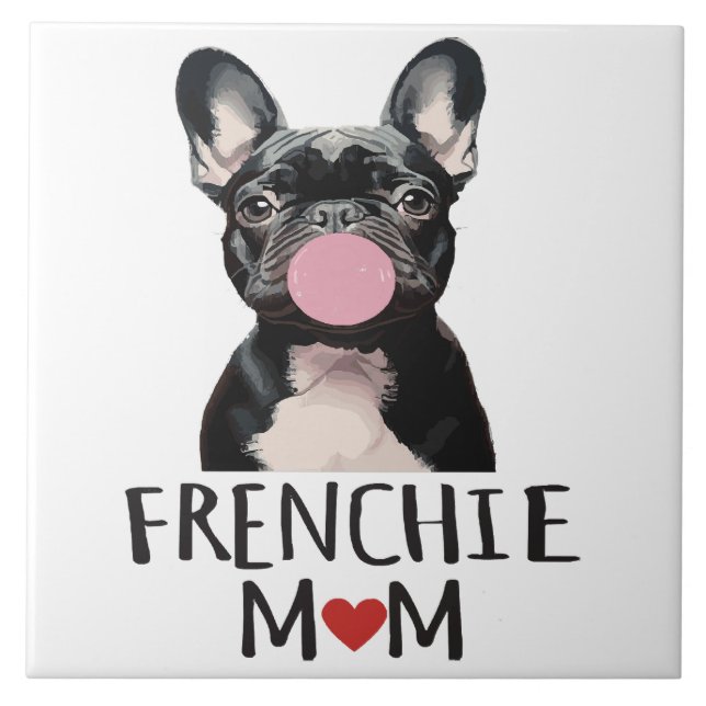 Cute Fransk bulldog Kakelplatta (Framsidan)