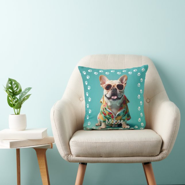 Cute Fransk Bulldog Kudde (Stol)