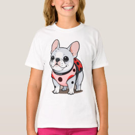 Cute Fransk Bulldog Ladybug T Shirt
