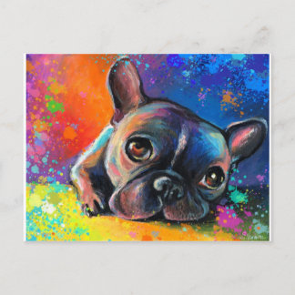 Cute Fransk Bulldog-målning Svetlana Novikova Vykort