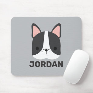 Cute Fransk Bulldog med Personlig Namn Musmatta