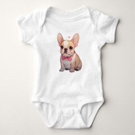 Cute Fransk Bulldog med rosa bowtie T Shirt