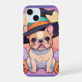 Cute Fransk Bulldog pastel häxhat halloween