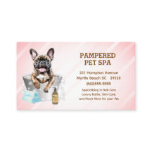 Cute Fransk Bulldog Pet Groomer Spa Möte