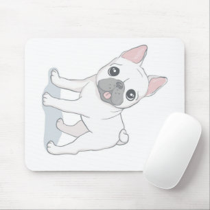 Cute Fransk Bulldog Porträtt HUND ÄLSKARE Musmatta