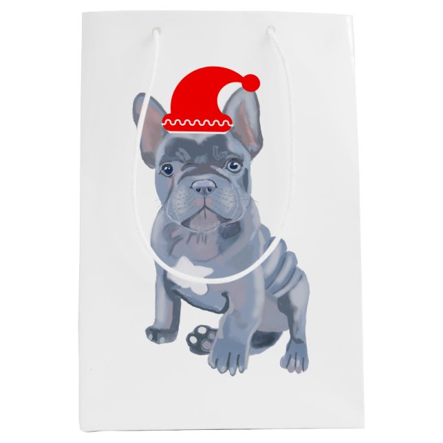 Cute Fransk Bulldog Puppy Medium Gift Bag (Framsidan)