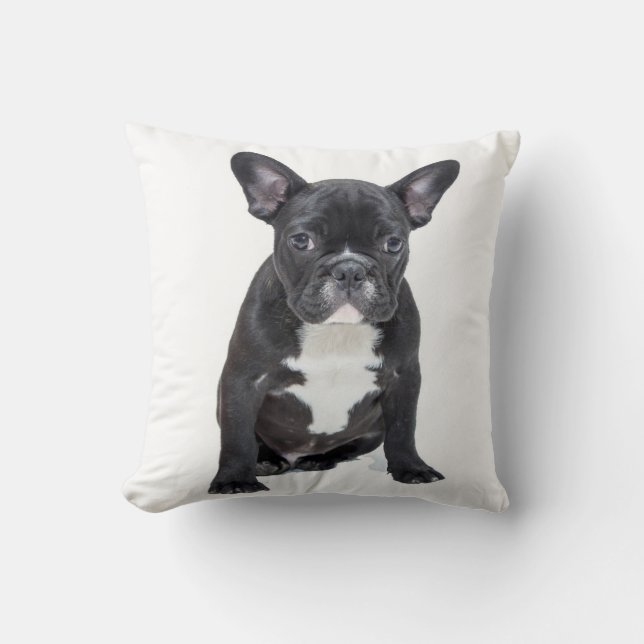 Cute Fransk Bulldog Puppy Pillow Kudde (Framsida)