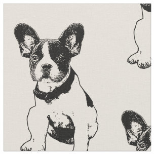 Cute Fransk Bulldog Puppy Tyg