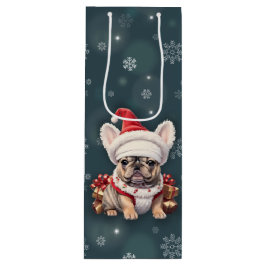 Cute Fransk Bulldog Santa Hat God jul