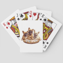 Cute Fransk Bulldog Spelkort