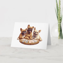 Cute Fransk Bulldog Spelkort Kort