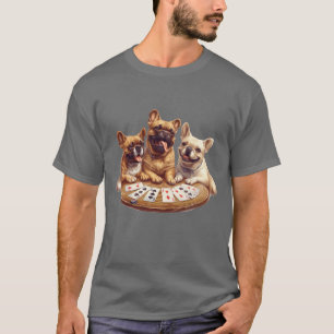 Cute Fransk Bulldog Spelkort T Shirt