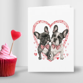 Cute Fransk Bulldog Valentines day Kärlek-citat Helgkort