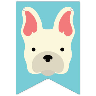 Cute Fransk Bulldog. Vimplar
