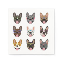 Cute Fransk Bulldog Wearing Glass