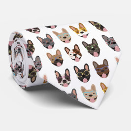 Cute Fransk Bulldog Wearing Glass Slips