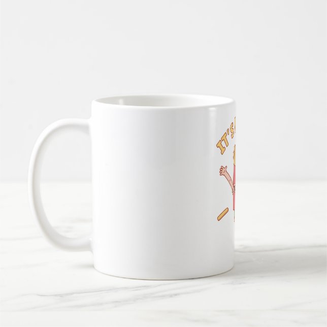Cute Fransk flyger sin grå dag Pun Kaffemugg (Vänster)