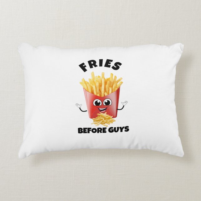 Cute Fransk Fries Tecknad Hoodie & Tee - Funny Foo Prydnadskudde (Framsidan)