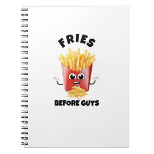 Cute Fransk Fries Tecknad Hoodie &Tee -funny Food Anteckningsbok