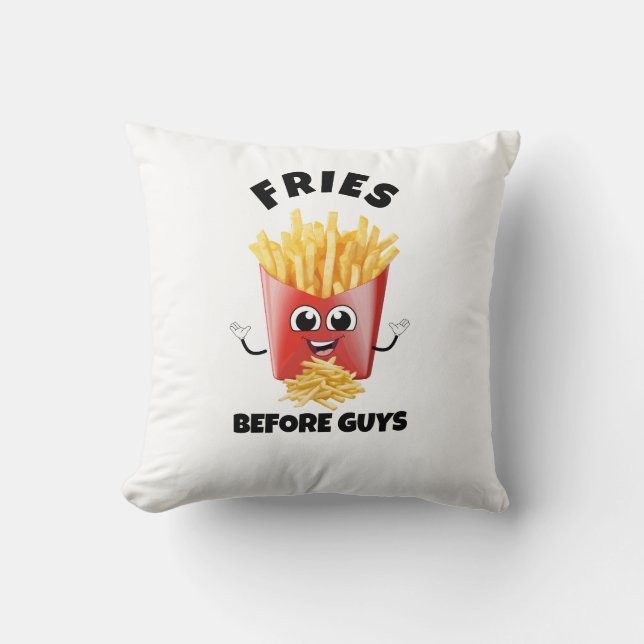 Cute Fransk Fries Tecknad Hoodie &Tee -funny Food Kudde (Framsida)