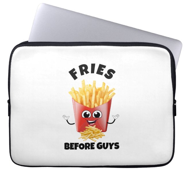 Cute Fransk Fries Tecknad Hoodie &Tee -funny Food Laptop Fodral (Framsidan)
