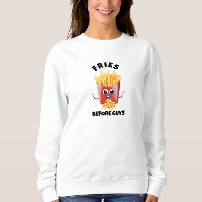 Cute Fransk Fries Tecknad Hoodie &Tee -funny Food T Shirt (Framsida)