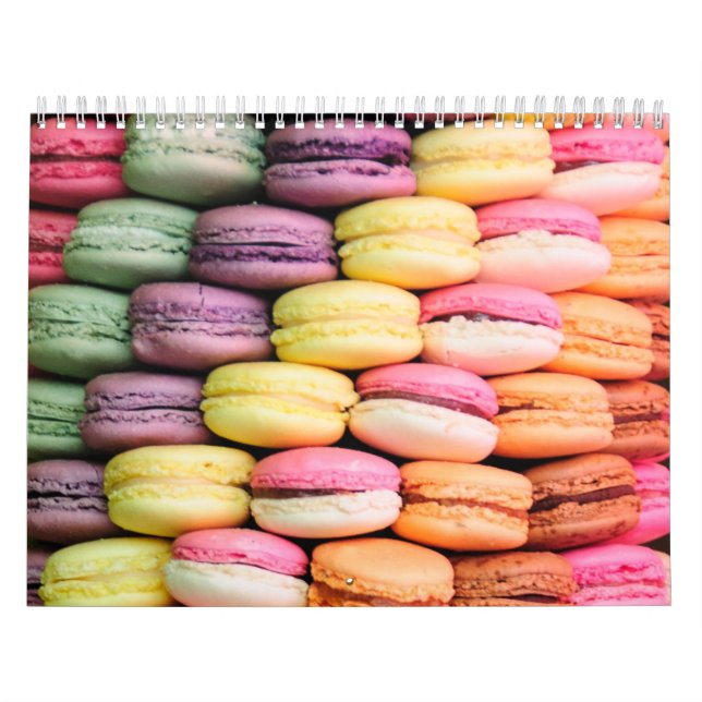 Cute Fransk Macaron Cookies Kalender (Omslag)