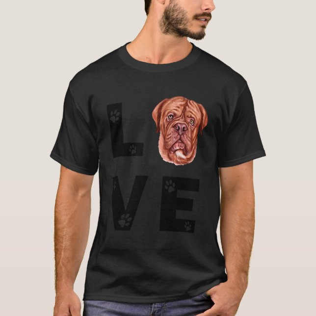 Cute Fransk Mastiff Hund Puppy Kärlek Gift T Shirt (Framsida)